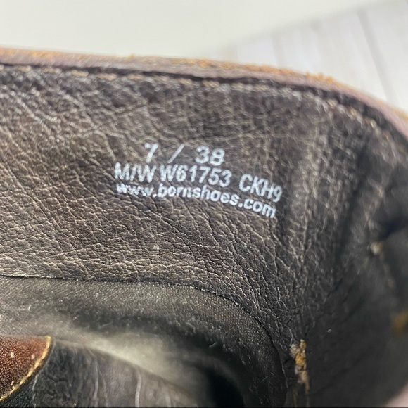 Born Brown Leather Slip-on Heeled Mules 7 / 38 - Picture 12 of 12